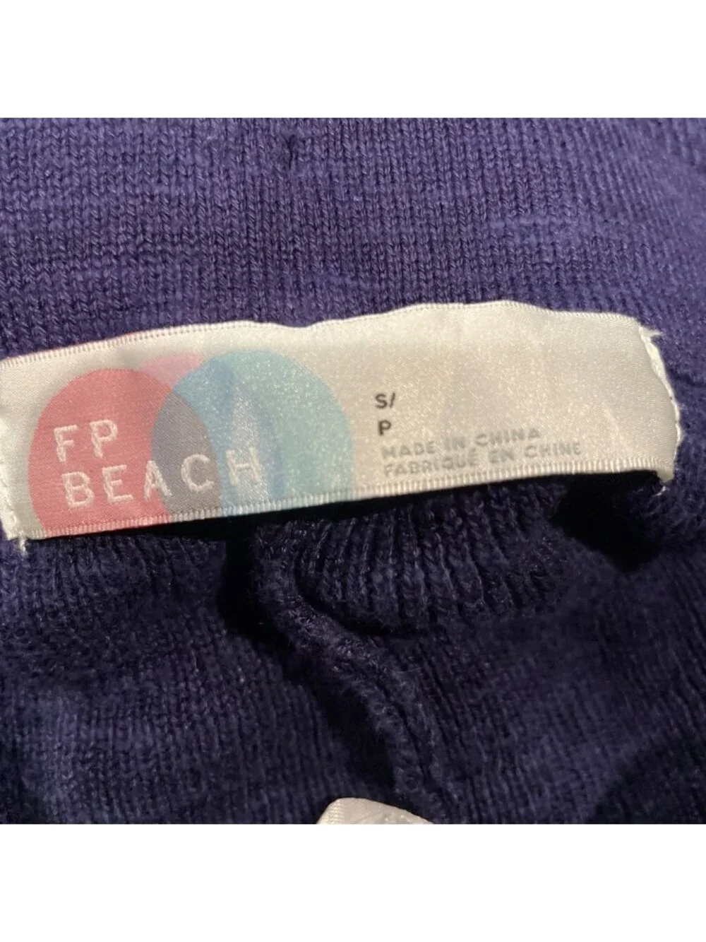Free People Beach Sweater Pants Sz S Relaxed Ribbed Knit Slouchy Lounge Cropped